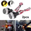 2Pcs No.1 Quality 12V Motorcycle Handlebar Balancer End LED Turn Signals Light Handle Bar Grip Side Direction Light Marker Lamp Indicator Modified Lamp. 