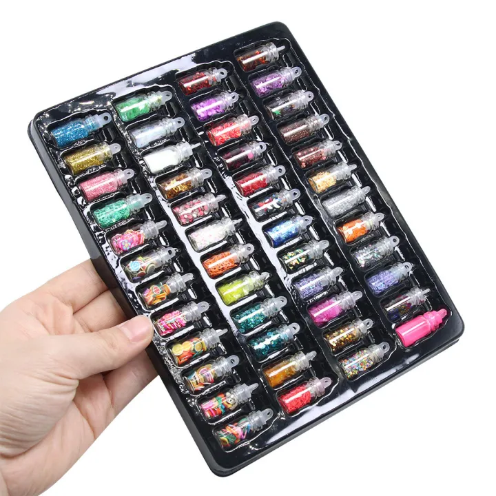 48Pcs%20Sequins/Glitter%20Filler%20Soft%20Slime%20Toys%20For%20Children%20Mud%20DIY%20Kit%20-%20Image%204