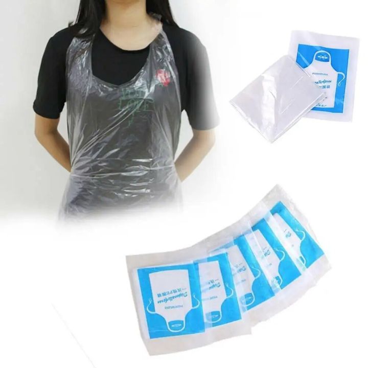 100%20Pcs%20Disposable%20Plastic%20Aprons%20Eco%20Flat%20Pack%20Protection%20Body%20Polythene%20Clear%20Waterproof%20Oil%20Proof%20Thickened%20Disposable%20Apron%20-%20Image%204