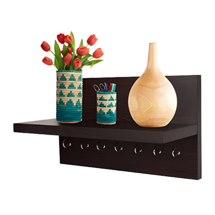 Key Holder Stand/Wall Hooks Stand/Key Holder for Home Office/Wall Mounted Key Holder/Key Hold/Wall Hanging Key Holder/Key Holder with Shelf/Wooden Key Holder with Shelf