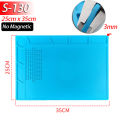 S130 High-temperature Resistant Silicone Table Mat Mobile Phone Repair Workbench Anti-staticBelt Magnetic Parts Suction. 