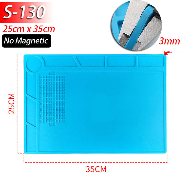 S130 High-temperature Resistant Silicone Table Mat Mobile Phone Repair Workbench Anti-staticBelt Magnetic Parts Suction