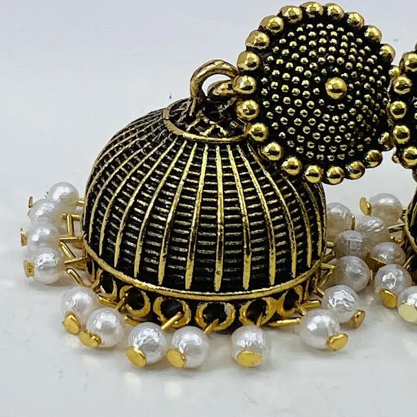 Black%20Gold%20Jimikki%20Earing%20Indian%20Jewelry%20Traditional%20Chandbali%20earings%20Jhumka%20Jhumki%20Dangle%20Earrings%20for%20Women,%20ear%20rings%20Perfect%20Gifts%20for%20Her%20-%20Image%208