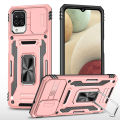 Samsung Galaxy A12 Case,Shockproof Cases Built-in Slide Anti-Scratch Camera Cover. 