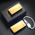 Electric USB Rechargeable Arc Lighter, Flameless Dual Arc Lighter with Battery Indicator  No Gas Windproof Electronic Lighter. 