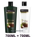 TRESemmé Pro Collection Botanique Nourish And Replenish Shampoo And Conditioner 700 Ml+ 700Ml With Coconut Oil & Aloe Vera For Smooth, Shiny & Visibly Healthy Hair (Tbnr). 