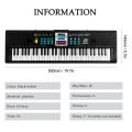 MQ 61 Keys Electronic Piano Digital Music Electronic Keyboard Musical Instrument Gift with Microphone for Kids Beginners. 