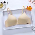 Korean Style Women's Thin Push-up Bra Without Steel Ring Gathers Breathable Underwear. 
