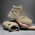 Men casual shoes high-top 2023 new canvas Martin boots outdoor breathable non-slip hiking sneakers size EU 39-44. 