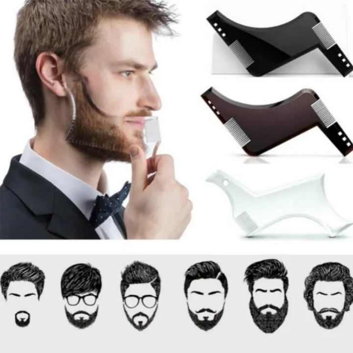 Versatile Beard template Easy-to-use Portable Ergonomic Styling tool Double-sided comb for Men's grooming Barber shops Facial