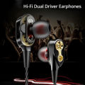 Dual Driver QKZ CK8 3.5mm Earphone In-Ear Stereo Bass Earbuds Handfree Headset HIFI Sport Running Earphones For Smartphones. 