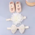 I Love Daddy&Mummy 3Pcs/Set Baby Girl Headband Socks Set Lace Flower Bows Newborn Hair Bands Headbands For Girls Turban Baby Hair Accessories. 