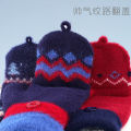 Children's Half Finger Flip Gloves Boys Autumn and Winter Open Finger Pupils' Writing Warm Kids Spider-Man. 