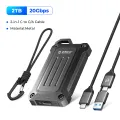 ORICO Mini Portable SSD 20Gbps External Solid State Drive USB3.2 Gen2 2TB 1TB Type- C PSSD for Outdoor Workers Photographer. 