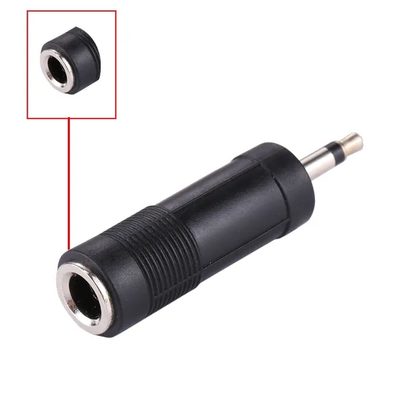 Mono 3.5mm Male to 6.35mm Female Mono Jack Plug Converter Headphone Guitar Adapter