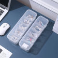 Multifunctional With Covered Compartments Headset Data Charging Line Desktop Storage Box Transparent Plastic Storage Container 1Pcs. 