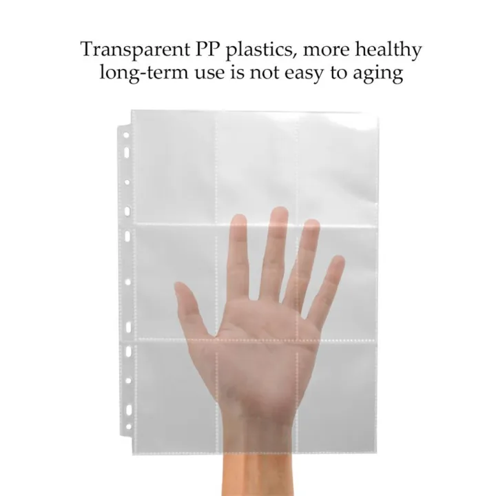 9-Card%20Protector%20Sleeves%20Pocket%20Gaming%20Trading%20Card%20Tarrot%20Card%20Album%20Pages%20Binder%20Sheets%20for%20Stickers%20Stamps%20Card%20Page%20Storage%20-%20Image%204