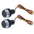 2pcs Motorcycle Handlebar LED Turn Signal Lights Yellow White Red Lanmp Handle Bar End Blinker Warning Flashing Light 12V. 