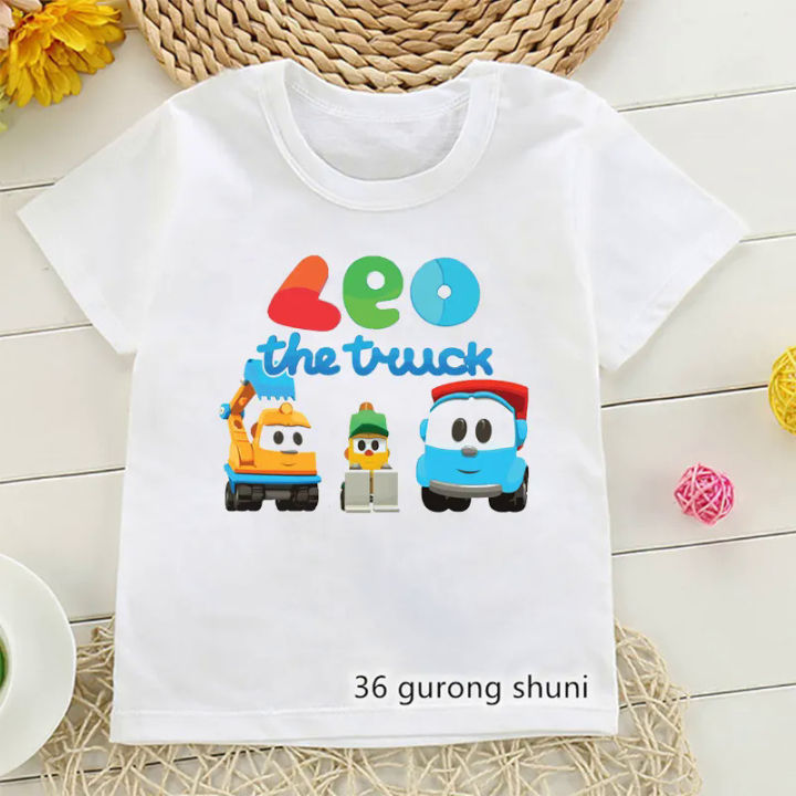 2022 Hot Sale Children’S Tshirt Funny Leo The Truck Tv Show Cartoon Print Boy T-Shirt Kawaii Girls T Shirt Fashion Kids Clothes