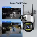 4G Sim Camera SIM Card 4K 8MP Dual Lens WIFI IP Camera Outdoor IP66 Waterproof  AI Human Track Security Protection. 