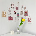 【The Quiet Page】17 Sheets Ins Tulip Decoration Card Set Art Postcard Korean Style Flowers Diy Wall Sticker Photographic Props Background. 