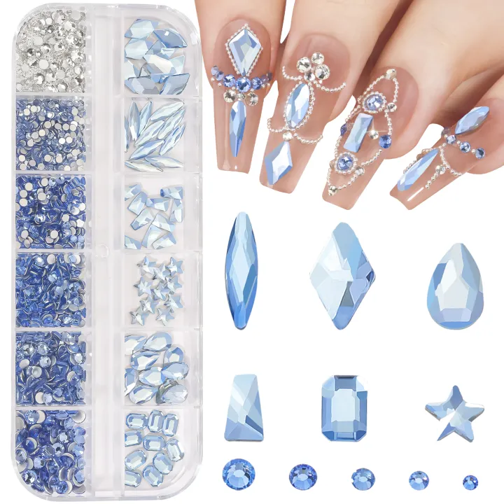 Nail%20Art%20Rhinestones%20Crystal%20Charms%20Set%20Gem%20Stone%20Light%20Purple%20Flatback%20Glass%20Mixed%20Size%20Nail%20Charms%20For%20DIY%20Nail%20Decoration%20-%20Image%207