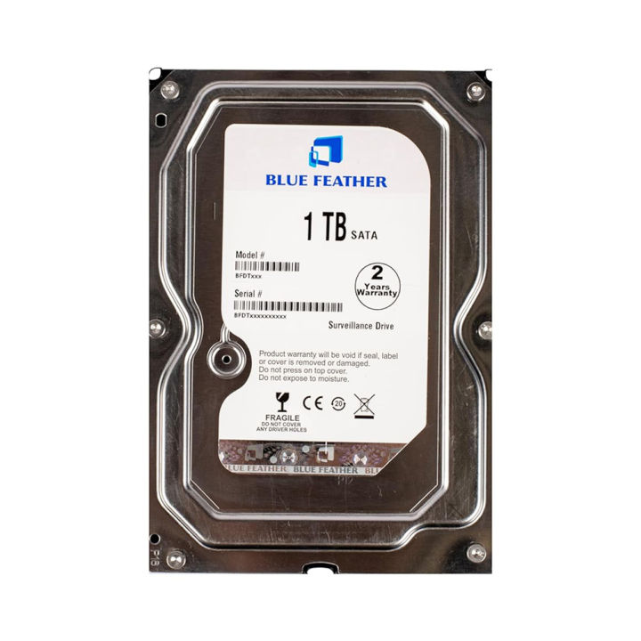 Blue Feather 1TB / 2TB / 4TB SATA 3.5" Hard Drive (Surveillance Drive) - 2 Years Warranty