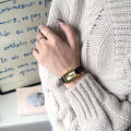 Vintage Slim Rectangular Watch for Women, Light Luxury Elegant Small Gold Watch with Thin Strap Quartz Watch. 