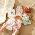 Cute Hot Water Bottles Portable Small Transparent Cartoon Warming Water Bag. 