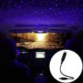 Blue LED Car Roof Star Night Light Projector Atmosphere Galaxy Car Lamp USB Decorative Lamp Adjustable Car Light-Blue. 