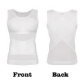 【Big-promotion】 Men Compression Shirt Slimming Undershirt Body Shaper Chest Compression Tummy Control Tank Top Shapewear Underwear.