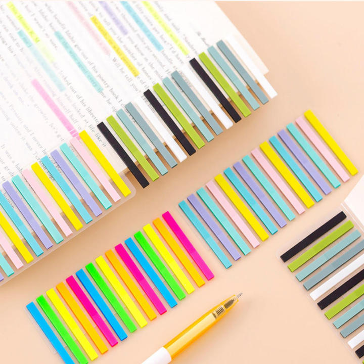 Small Narrow Post It Note Green Label Sticker Color Marker Index ...