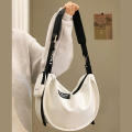 Nylon Japanese Casual Dumpling Bag Easy To Take Care Of White/Black Sports Satchel Girls Large Capacity Canvas Bag for. 