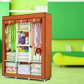 3 Door Foldable and Movable Storage Wardrobe. 