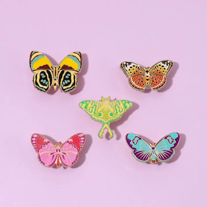 1PC/5PCS%20Fashion%20Cartoon%20Cute%20Exquisite%20Colorful%20Butterfly%20Insect%20Enamel%20Brooch%20Lovers%20Badge%20Gift%20Clothing%20Bag%20Accessories%20-%20Image%204