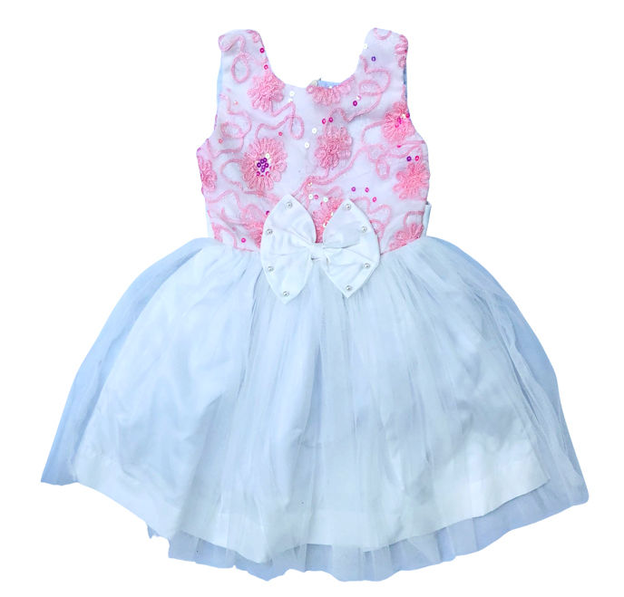 Baby Girl Princess Pink Color Party Dress For Years Children