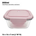 Microwave Safe Glass Containers With Lids Food Storage- (Square). 