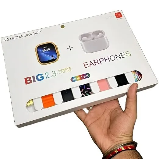 Hiwatch%20i20%20Ultra%202%20,%203%20MAX%20Suit%20SmartWatch%20+%20Airpods%20Pro%20with%20Transparent%20Screen%20Guard%20Watch%20with%20Seven%20Decorated%20Straps%20-%20Image%205