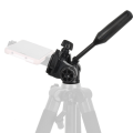 Tripod Head Camera Video Head Hydraulic Fluid Handle 3/8" 1/4"Thread with Quick Release Plate. 