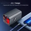Geepact Car Inverter 200W Peak Power Multifunctional Automotive 12V/24V to DC 110V/220V Inverters 3 USB 1 QC3.0 Fast Charging Ports Adapter Inverter Digital Display Cigarette Lighter Car Truck Universal. 