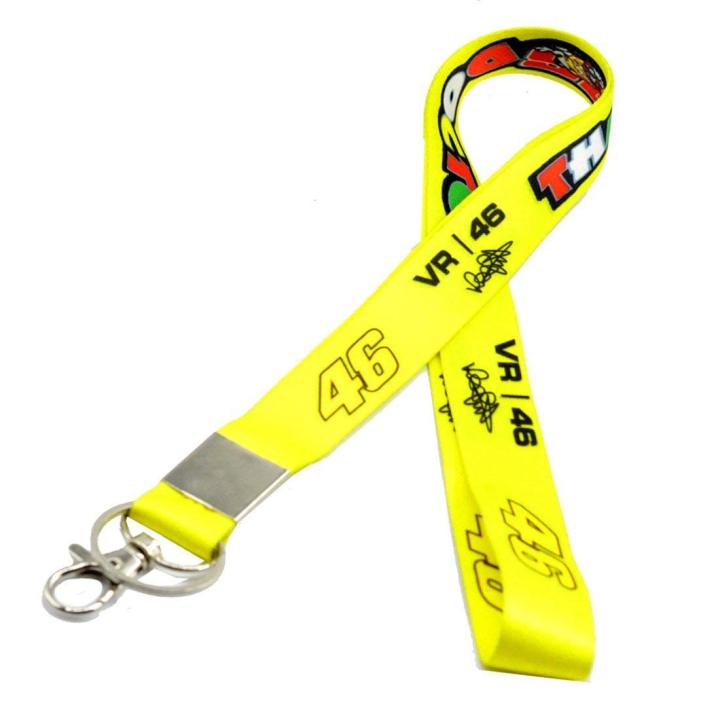 46 The Doctor Bike key tag yellow clour large fabric keychain ID tag design