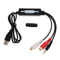 Sound Capture Device USB 2.0 Sound Capture Card Plug and Play Portable Left Right Channel Professional for CD for Tape. 