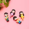 Cute Couple Figurines Set Garden Home Decoration Miniature Craft Guitar Ornament. 