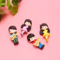 Cute Couple Figurines Set Garden Home Decoration Miniature Craft Guitar Ornament. 
