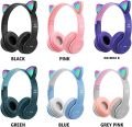 Wireless Gaming Headset, Bluetooth 5.0 Cat Ear Headphones, Kids Headphones P47M, LED Light Up Bluetooth Over Ear Headphones for Kids and Adults Wearing. 