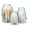 03 Pcs/Set Portable Shoe Storage Organizer Travel Storage Bag Waterproof Transparent Plastic Storage Bag Drawstring Eco Bags Cosmetic Bags. 