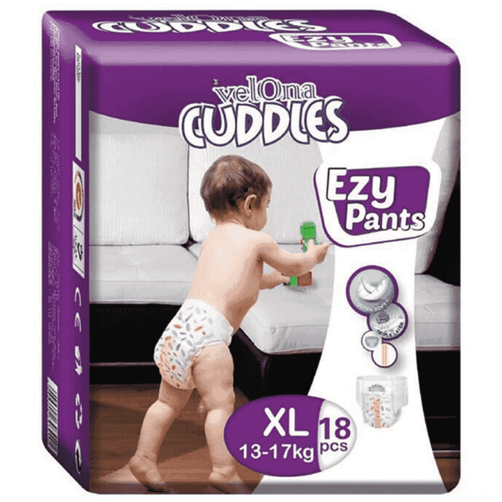 Velona Cuddles Ezy Pants Disposable Baby Diapers Extra Large (13kg to 17kg) 18Pcs