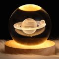 LED Night Light Galaxy Crystal Ball Table Lamp 3D Planet Moon Glowing Planetary Bedside Light Bedroom Home Decor Christmas Gift. 