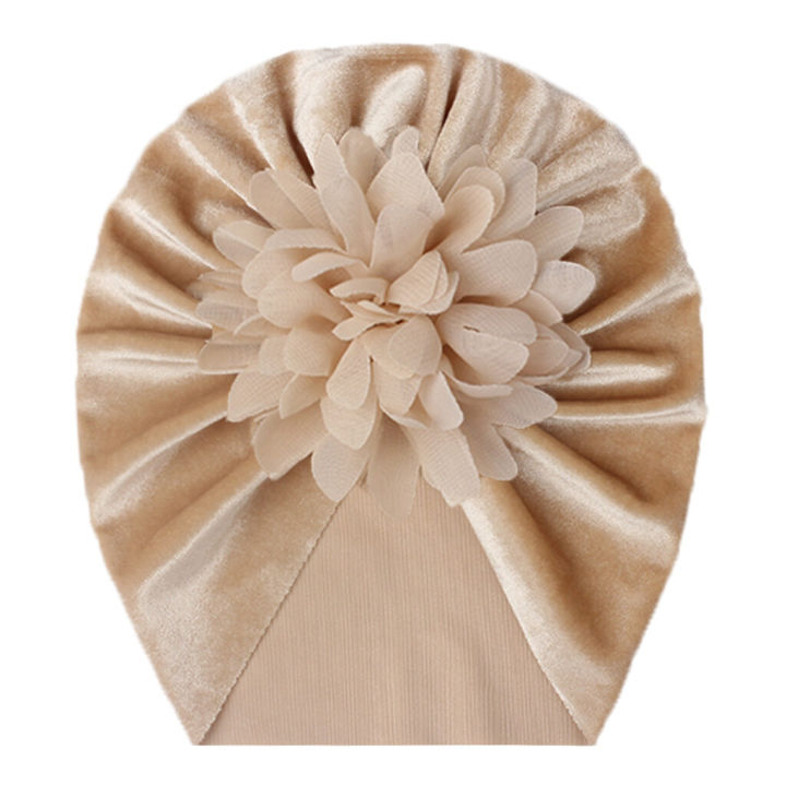 Golden%20Velvet%20Baby%20Turban%20Hat%20Big%20Flower%20Baby%20Girl%20Beanie%20Cap%20Soft%20Kids%20Children%20Infant%20Spring%20Autumn%20Hats%20Bonnet%20-%20Image%203