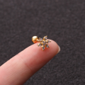 1pc/bag Triangle Heart Flower Tower Cz Ear Studs Helix Piercing Cartilage Earring Conch Rook Tragus Stud Ear Piercing Jewelry. 